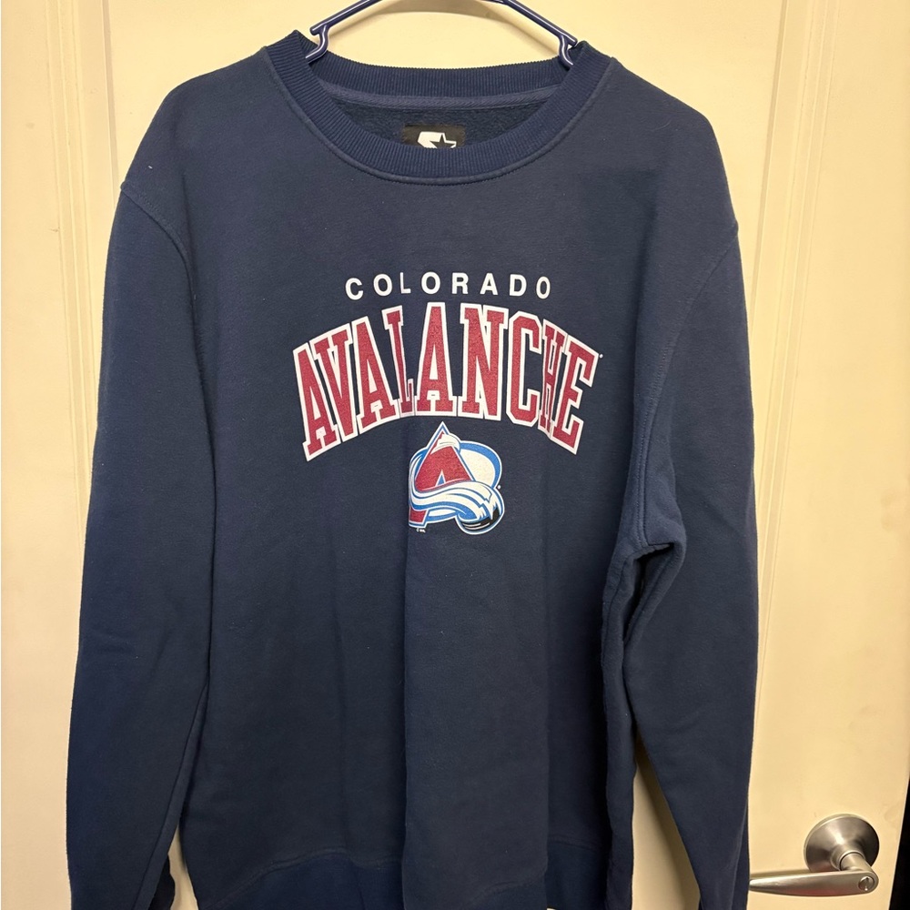 STARTER Colorado Avalanche Blue Crewneck Sweater